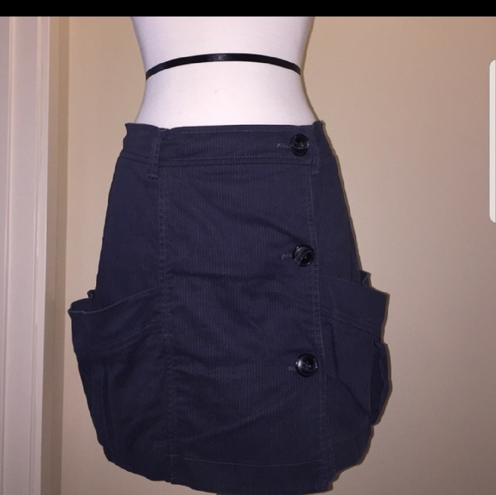 William Rast Wrap Cargo Striped Mini Skirt-size 29